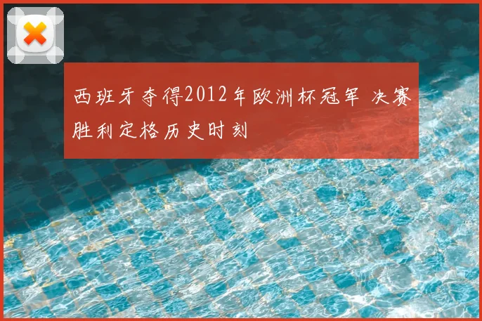 西班牙夺得2012年欧洲杯冠军 决赛胜利定格历史时刻